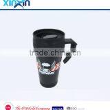 BPA Free 450ml Double Wall Plastic Mug With Paper Insert/advertising Mug With Handle thumbnail-1