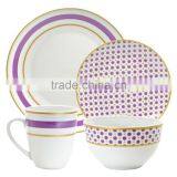 Tableware Porcelain Custom Pink Dinner Set , Design Your Own Porcelain Dinnerware thumbnail-1