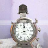 Nautical Trophy Table Clock, Desktop Nautical Clock, Antique Brass Table Clock, Antique Table Clock thumbnail-1