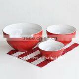 3Pcs Stoneware Mixing Bowl, Two-Tone thumbnail-1