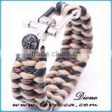 Newest Multifunctional Paracord Survival Bracelet With Scraper/fire Flint/bottle Opener/compass thumbnail-2
