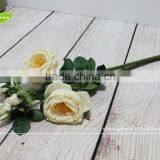 GNW FL-RS65-10CM-PU Real Touch PU Champagne Artificial Flower Rose for Wedding thumbnail-4