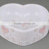Melamine Heart Shape Pet Bowl With Customize Design thumbnail-1