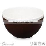 Two Tone Color Glazed Stoneware Bowl thumbnail-1