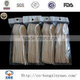 Stocked 100% Natural Birch Material Disposable Wooden Cutlery Set thumbnail-4