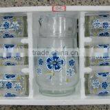 JK013 7pcs Glass Drinking Set With Printing thumbnail-2