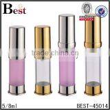 Cosmetic Packaging Skin Care Purple Clear 5ml 8ml Mini Travel Bottle Pump Dispenser With Silver Gold UV Pump and Bottom thumbnail-1