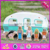 2017 New Products Kids Funny Animals and Four People Wooden Toy Cars W04A313 thumbnail-3