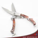 10" Pakka Wood Handle Stainless Steel Chicken Bone Scissors thumbnail-3