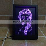 2016 New Design Awsome Creative Magic Illusion 3D Led Night Lights Photo Frame for Decoration thumbnail-2