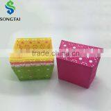 Carved Sunflower Design Square Plastic pp Basket thumbnail-1