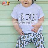 2017 Latest Fashion Top Pineapple Shirt Design Children Shirts Casual Wear thumbnail-3