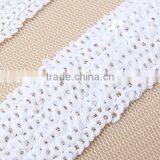 Fashionable French Gold Sequins Tulle Lace 3D Textile Lace Fabric thumbnail-5