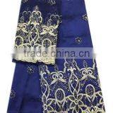 Good Quality African George Lace Fabric for Beautiful Garments With Unique Applique With Beads and Stones GPF009 thumbnail-2