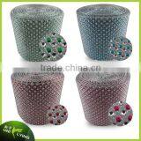 4.75"X 10 Yards Red Plastic Mesh Wraps Rhinestone Ribbons For Wedding Centerpieces DecorationsMesh Rhinestones thumbnail-1