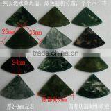 Unique Triangle Fans Natural Moss Agate Charms Diy Triangle Fans Agate Jewelry Accessories Wholesale thumbnail-3