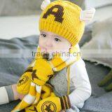 TC17007 New Arrival Cute Baby Winter Hat Scarf Gloves Sets High Quality Knitted Scarf Beanie Gloves Set Wholesale thumbnail-6