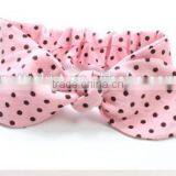 2016 Headhair Dot Pattern Cotton Fabric Headband Rabbit Ears Bowknot Hair Headband thumbnail-5