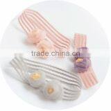 S17171A Cute Baby Pink Soft Cotton Flower Hairbands thumbnail-1