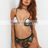 Runwaylover 5479 Hot Sale Embroider Floral Bra and Thongs Set thumbnail-2