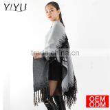 2017 Autumn New Women's Elegant Socialite Cashmere Tassel Cardigan Sweaters Batwing Sleeves Scarf Cape Outwear Good Quality thumbnail-6