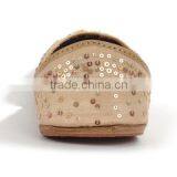 LIGHT GOLD SILK BASE WITH SPREAD OF SEQUINS JUTTI thumbnail-4