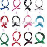 Bestdress 2014 Lovely Dot Rabbit Bunny Ear Ribbon Metal Wire Headband Scarf Hair Bow Head Band thumbnail-1