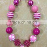 2014 New July 4th Chunky Bubblegum Frozen Necklace Resin Stripe Beads Kids Necklace 2014 Wholesale Baby Beads Necklace thumbnail-1