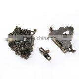 Iron Based Alloy Case Locks Antique Bronze Pattern Carved 47mm X45mm 20mm X6mm thumbnail-3