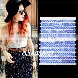 Lowest Prices Blue Plastic Stretch Necklace Imitation Temporary Tattoo Sticker thumbnail-1