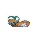 9cm Heels Fashion Comfortable, PU Lining Material Blue Ladies Summer Wedge Sandals thumbnail-1