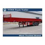 50 Tons tri-axle 40ft heavy duty flatbed trailers with high boards