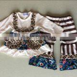 Girls Boutique Outfit Spring Baby Girl Clothing Bunny Floral Apron Dress Ruffle Outfit Kids Clothes Spring Boutique Chothes thumbnail-4