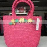 Straw shopping bag