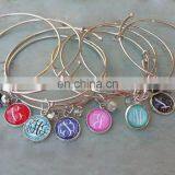Customize Your Charm Bangle Monogram Charm Bangles & Dangles thumbnail-2
