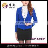 One Button Blue Colour Combination Women Suits Fit for Solemn Occiasion thumbnail-1