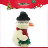 Christmas Plush White Snowman With Red Scarf and Black Hat thumbnail-3