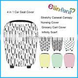 Multi-Use Stretchy 4 in 1 Baby Car Seat Cover Canopy and Nursing Cover