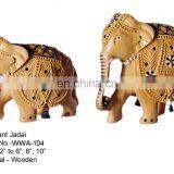 Wood Crafted Elephant thumbnail-3