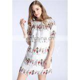 Floral Digital Printed Silk Crepe de Chine Dress thumbnail-1