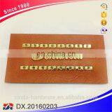Customized Embossed Fake Leather Label With Metal for Jeans