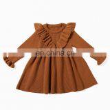 RTS Christmas Ruffle Winter Dress Sweater Dress Baby Girl Dresses thumbnail-2