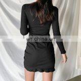 LAITE D2186 Autumn&winter Best Sellers Women Fashion Bandage Hollowing Out Casual Dresses Ladies Bodycon Sexy Dresses thumbnail-7