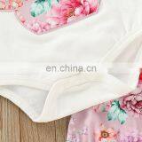 Easter Day 2019 Short Sleeved Kids Clothes Girls Children Clothing Sets Bunny White Romper & Flower Pants & Headband 3PCS Set thumbnail-5