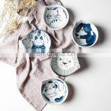 Japanese Style Household Cartoon Hand-painted Cat Ceramic Bowl Children's Rice Seasoning Bowl Dipping Ceramic Dish thumbnail-4