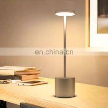 Home Style Aluminium USB Table Lamp Luces LED Cordless BedsideTable Lamp