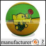 GY-L030 Colorful Rubber Basketballs, High Quality Rubber Bladder thumbnail-1