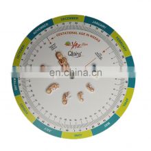 Novelty Fancy Pregnancy Due Date Calculator Wheel with 3D Embossed Fetal Development Images