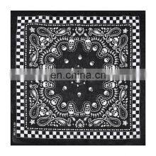 Customized Outdoor Winter Square Bandana Custom Logo Dacron Cotton Sports Headband Seamless Bandana For Men