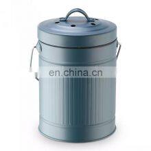3-литровый и 5-литровый мини настольный контейнер для мусора без запаха из нержавеющей стали, кухонный компостный бак с фильтрующей крышкой thumbnail-1
